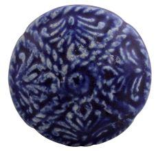 Navy Blue Floral Ceramic cabinet Knob